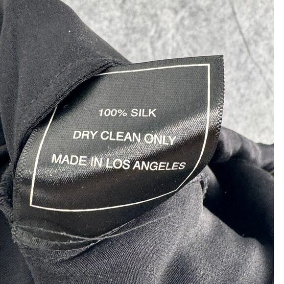 LAN JAENICKE Pants Silk Joggers Black Size Large - Picture 6 of 6